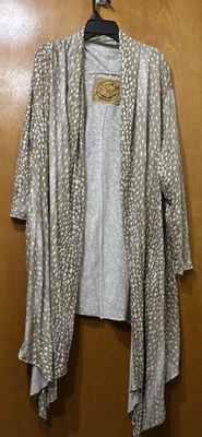 РЕДКАЯ ПТИЦА легкий хлопок Bambi Duster один размер карманы богемное потертый шик - Изображение 1 из 4