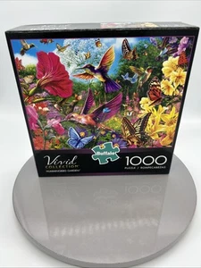 Puzzle Buffalo Vivid Collection Hummingbird Garden 1000 piezas nuevas piezas selladas - Imagen 1 de 4