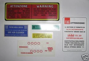 FIAT 500 F-L-R-G / MOTORAUFKLEBER / ENGINE STICKERS - Bild 1 von 1