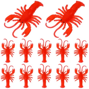 12 Piezas Juguetes de Animales Marinos Tpr Langosta Falsos Cangrejos de río Decoraciones - Imagen 1 de 11