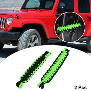 2 Pcs Nylon Door Limiting Check Strap for Wrangler TJ JL 87-21 Black Green - Picture 1 of 6