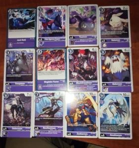 digimon card EX2 BT 4 and 5 12 cards purple - Picture 1 of 4
