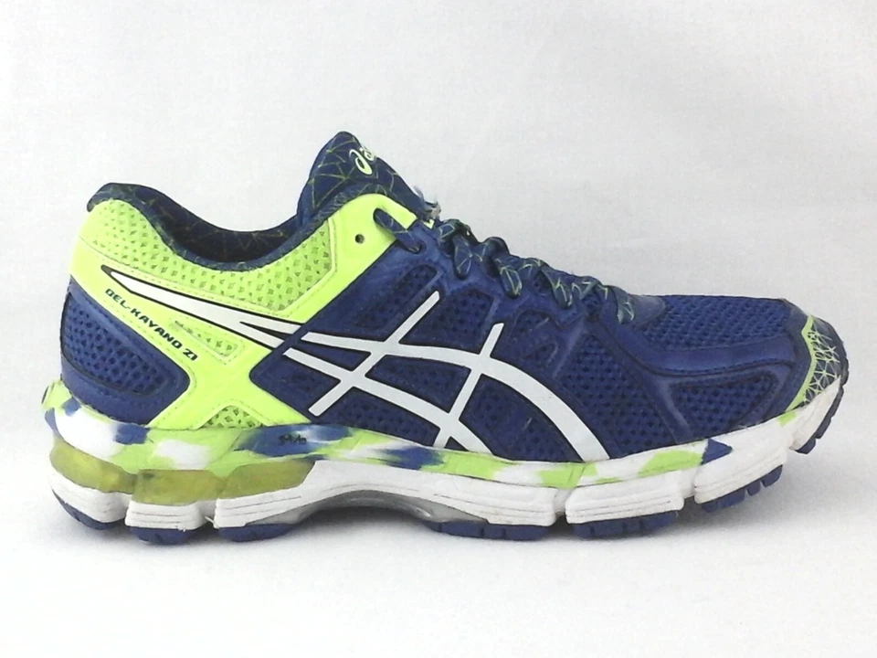 Zapatos para correr ASICS Gel Kayano 21 azul amarillo C459N para hombre EE. UU. 6,5 UE 39,5 $160 Foto 1 de 4