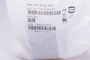 HARTING Han 6B-gs-M20 19300061540 Tüllengehäuse Sockel OVP NEU - Bild 1 von 1