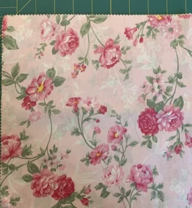 12 - 10 X 10 Moda Fabric Squares (Pink Floral) - Picture 1 of 2
