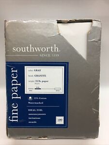 Southworth Paper Granit 24#500SH Gy 914C Southworth Co. Southworth 914C Gray