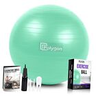 Polygon Exercise Ball - Professional Grade Anti-Burst Fitness 65CM/26IN Mint