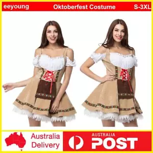 Oktoberfest Beer Womens Costume Carnival German Bavarian Wench Maid Fancy Dress - Picture 1 of 4