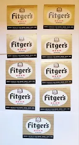 Fitger's Strong Bier Etiketten Duluth MN 3 3/4 x 3" Menge 9 Neu aus altem Lagerbestand kostenloser Versand - Bild 1 von 3