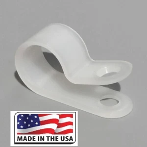 (100) MORSETTO CAVO 1/4 NYLON TUBO FILO ELETTRICO colore naturale .250 Made in USA - Foto 1 di 1