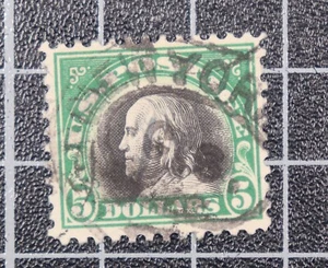 Scott 524 - $5.00 Franklin - Usado - Bonito Estampilla - SCV - $40.00 - Imagen 1 de 2