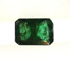 EGL USA EMERALD TESTED AND CERTIFIED NATURAL GENUINE EMERALD STEP GREEN 0.54 CT - Picture 1 of 4