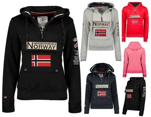 Geographical Norway Gymclass C Lady Women's Jacket Hood Jumper Hoodie S M L 2XL - Picture 1 of 9