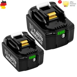 2x Makita LED 18V Akku 5.0Ah BL1850B BL1840 BL1830B Lithium-ion LXT400 194204-5  - Bild 1 von 5