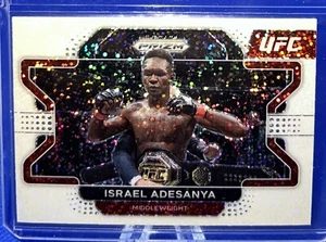 2022 Panini Prizm UFC White Sparkle ISRAEL ADESANYA RARE SSP - Picture 1 of 2