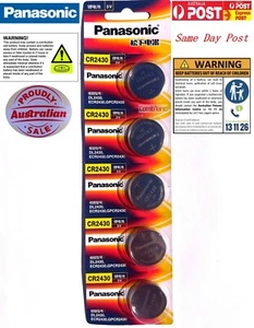 AU Genuine Panasonic Authorized CR2430 Lithium Li Battery Au Stock 1X 2X 5x - Picture 1 of 6