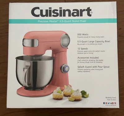 Cuisinart Precision Master 5.5-Quart 12-Speed Stand Mixer - Blushing Coral - Image 1 of 3