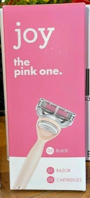 1 JOY THE PINK ONE GILLETTE RAZOR HANDLE 2 REFILL 5 BLADE CARTRIDGES NEW SEALED - Image 1 of 1