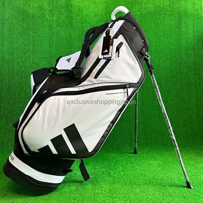 Adidas Golf Carry Stand Bag Lightweight 2.6kg 5way 8.5in White Black 2024 Model - Image 1 of 4