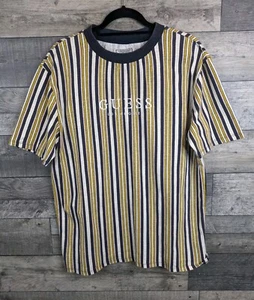 Camiseta Guess Los Angeles Para Hombre Talla Mediana Amarilla Rayas Bordada Spellout - Imagen 1 de 17