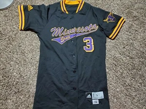 2013 Minnesota State Black #3 Womens Softball Team Issued Adidas Jersey S Game - Picture 1 of 7