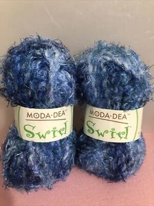 2 Skein Mods Dea Swirl Yarns Made In Turkey 50g 62yds Each Skein #M1 - Picture 1 of 5