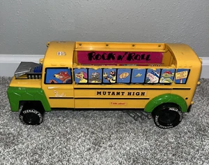 VINTAGE 1993 TEENAGE MUTANT NINJA TURTLES TMNT ROCK N ROLL MUTA-BUS - Incomplete - Picture 1 of 7