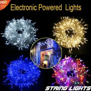 240V 10-100m 100-500 LED Fairy String Lighs 8 Modes Christmas Outdoor Decor Lamp - Picture 1 of 16