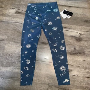 Beyond Yoga türkisblaue Sternzeichen Legging ~ Größe Small ~ NEU mit Etikett - Bild 1 von 12