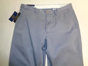 Polo Ralph Lauren Size 34W 34L CLASSIC FIT Blue Chino Pants New Mens Clothing - Picture 1 of 12