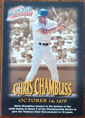 1997-98 FLEER MILLION DOLLAR MOMENTS CHRIS CHAMBLISS NEW YORK YANKEES #37 NM/MT - Image 1 of 2