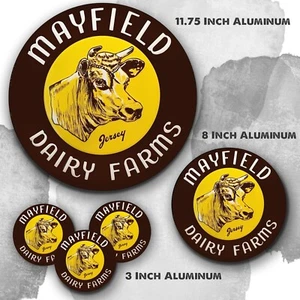 Mayfield Dairy Farms Jersey Sign Design Reproduction Aluminum Circle Sign - Bild 1 von 4