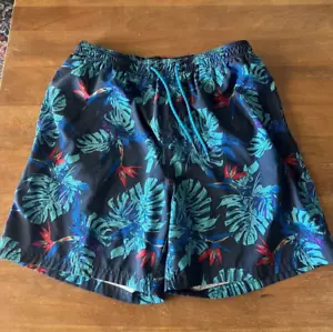 Men's OCEAN CURRENT swim trunks Lined Palm Trees Leaves Aloha Size XL X-Large - Picture 1 of 7