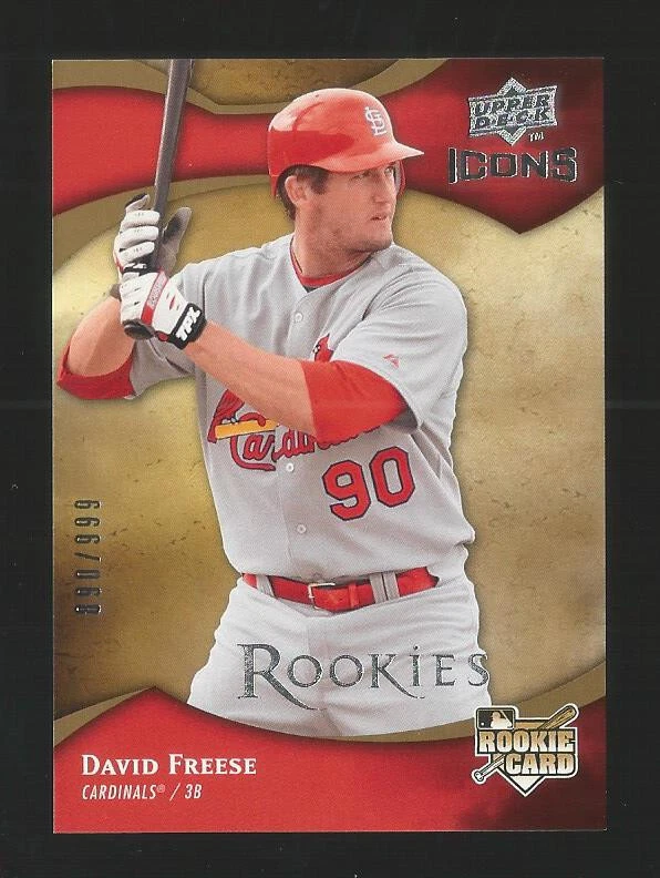 Upper Deck Icons 2009 David Freese Cardinals #120 radiocontrol novato plata Sp 890/999 Foto 1 de 1