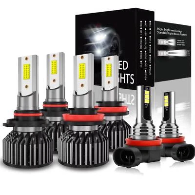 SET For Honda BR-V 2018 2019 6X White LED Headlight Hi/Low Fog Light Bulbs Combo - Image 1 of 4