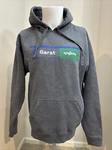 Vintage Garst Syngenta Hybrid Agricultural Seeds Grey Hoodie Sweatshirt Sz L - Picture 1 of 12