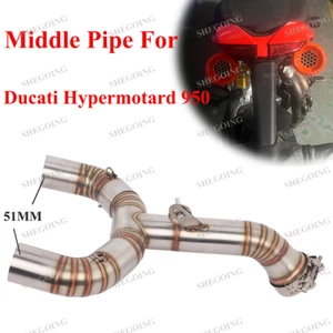 For Ducati Hypermotard 950 19-24 Motorcycle Exhaust Escape System Dual Muffler - Picture 1 of 8