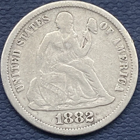 1882 Sested Liberty Dime 10c Better Grade #54651 Cover