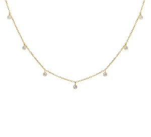 Halskette Edelstahl Kette Zirkonia Steine Damen Schmuck Geschenk Valentinstag - Bild 1 von 4