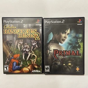 TWO PS2 games - Dangerous Hunts 2 (Sony PlayStation 2, 2005) AND Primal - Picture 1 of 7