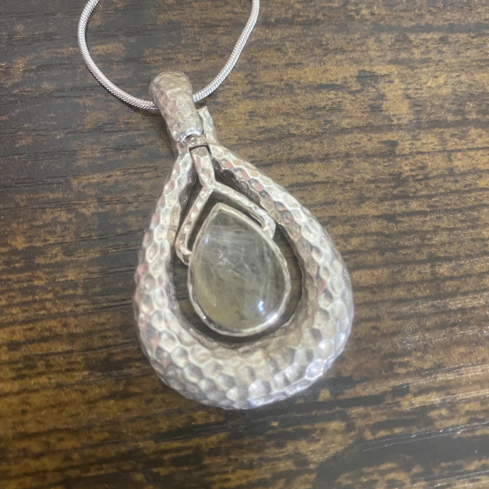 Rutilated Quartz Necklace Protection Spiritual Growth Removes Negativity 0828 - Image 1 of 4