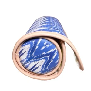 Stella & Dot Schmuckrolle Reiseetui Blau Ikat Neu - Bild 1 von 8