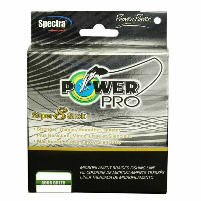 PowerPro Super 8 Slick Braid 15lb 300 yards Aqua Green - 31100150300Q