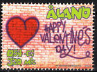Aland - Znaczek z życzeniami na Walentynki niestemplowane 2001 Mi. 190