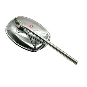 Specchio specchietto retrovisore esterno cromato con braccio  auto furgone epoca - Picture 1 of 5