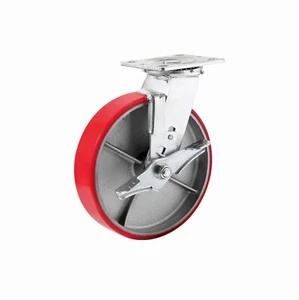 8"X 2" Heavy Duty Casters - Polyurethane Caster with Capacity up to 1350-6000 LB - Picture 1 of 49