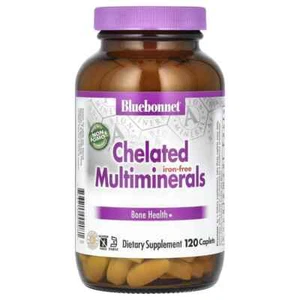 2 X Bluebonnet Nutrition, Chelated Multiminerals, Iron Free, 120 Caplets - Picture 1 of 3