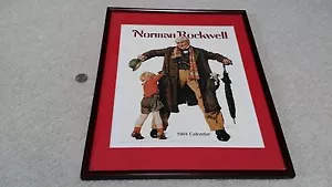Arte Enmarcado Norman Rockwell 1984 Calendario Cubierta "Sorpresa del Niño", 18.5" x 14.5" - Imagen 1 de 2