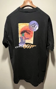 1995 007 James Bond Goldeneye Movie N64 Game Single Stitch Black T-shirt XL - Picture 1 of 5