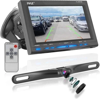Pyle Rear View Backup Car Camera - Screen Monitor System w/ Parking and Black  - Image 1 of 4